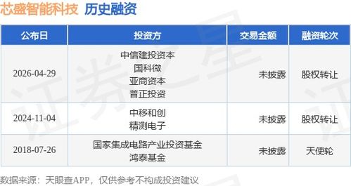 芯盛智能科技 雙輪驅動下的股權融資與技術破局之道